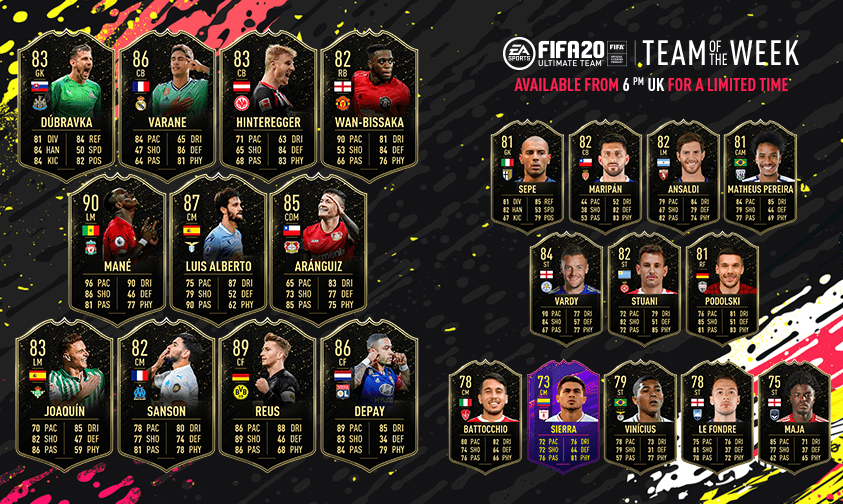 FIFA 20 Ultimate Team TOTW  13