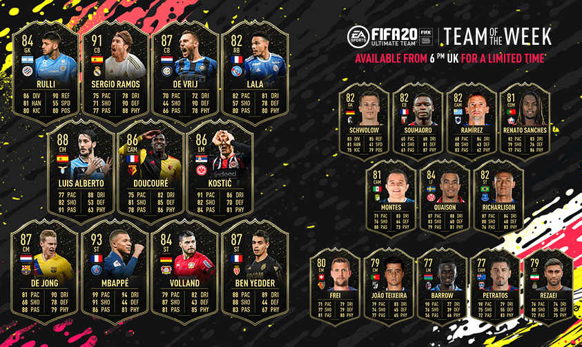 FIFA 20 Ultimate team TOTW 22